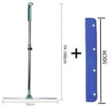 Blue Telescopic Magic Silicone Broom With Stainless Steel Handle And Foam Grip, Comfortable For Kitchen, Bathroom, Living Room Cleaning - Multicolor - View 12
