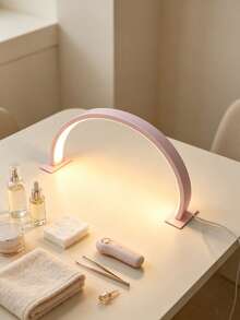 Guanova 1pc Small Crescent Moon Shaped Desk Lamp, Nail Art Light, 3 Color Light Switchable, Button Switch, One-Touch Control, USB Powered Convenient Use, Desk Lamp, Office Lamp, Suitable For Personal Nail Art, Makeup, Handmade Crafts, Jewelry Display, Office, Desk, Bedside Table, Also Can Be Used As Graduation, Birthday, Holiday, Party Gift. - Half-moon Nail Lamp - View 10