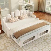 Sofa Bed Set - Beige + Velvet + 180cm*200cm - View 3