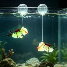 2件組發光潛水員魚缸裝飾品，可愛防水樹脂水下景觀擺飾，螢光水族配件，適用於所有魚缸，創意迷你水生家居桌面裝飾 - 夜光潛水員 - 查看 6