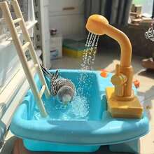 【Easy Clean Parrot Bath】耐用 PC 材質鸚鵡浴盆，易清洗自動清潔鳥類淋浴盆 - 均碼 - 查看 1