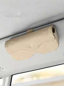 Magnetic Suede Car Fashion Glasses Holder, Sun Visor Glasses Storage Case, Universal Vehicle Eyeglasses Protective Box Car Interior Accessory - A - View 9