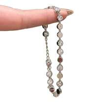 1pc Stainless Steel Fashion Lace Trim Bracelet, Elegant Delicate Adjustable Bangle, Niche Design With Premium Feel - Bubble Bracelet - View 4