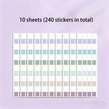 Adhesive Index Tabs Multicolor Classification Stickers Adhesive Folder Index Tabs 60/120/240 Sheets Sticky Notes Notebook Stickers Office Supplies School Supplies - Simple - View 12