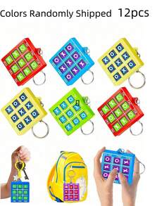 12 Gantungan Kunci Tic Tac Toe, Gantungan Kunci Plastik, Suvenir Pesta, Pengisi Tas Hadiah Ulang Tahun, Hiasan Ransel Kecil, Hadiah Kelas, Hadiah Hari Valentine, Hadiah Pasar Loak, Pengisi Tas Hadiah, Konfeti Warna-warni - Beraneka warna - View 9