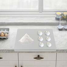 Cutting Board Kitchen Stainless Steel Chopping Board W/ Front Overhang 50*40*1.5 - Silver - View 2