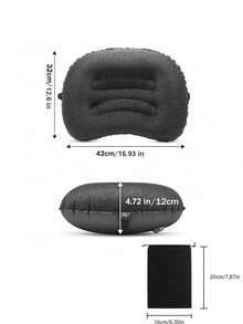 Portable Inflatable Pillow Outdoor Nap Pillow Multi-Color Jacquard TPU Inflatable Pillow For Traveling Camping Napping Desk Rest For Men Women Gift For Vacation And Outdoor Use Camping Essentials Accessories Holiday Essentials - Multicolor - View 10