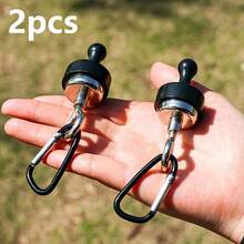 1/2pcs/Set Outdoor Tent Hooks, Camping Lantern Top Fixing Clips, Key Ring Hooks, Secure Hanging, Suitable For Outdoor Clothes Drying, Camping And Other Activities Lantern Hanging Hooks, Multi-Functional Practical Hooks - Multicolor - View 9