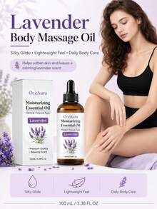 100ml Lavender Massage Oil, Skin-Friendly Non-Greasy Full Body Daily Skin Care External Use Essential Oil - 多樣化香型 - 查看 1