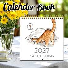 Cute Kitten Calendar, With Birthday And Anniversary Records, Fun Illustrations, 12 Months, A Birthday And Back-To-School Gift For Your Loved One, Holiday Gift, Stationery. - XJ-921 - View 1