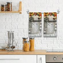 2/4/48pcs Autumn Series Iron Bucket Sunflower Pumpkin Pattern Printed Kitchen Towels - Super Soft, Highly Absorbent Polyester Tableware And Hand Towels, Perfect For Holiday Decor, Kitchen Decor, Party Decor. - Multicolor - View 12
