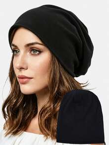 2pcs Oversized Slouchy Beanie Hats, For Cancer/Chemo Patients - Multicolor - View 9