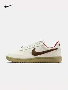 Nike New Field General SE Women's Retro Sports Sneakers - Off-white/Tan - View 6