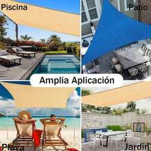 Redes de sombra de 3 x 3 m, 3 x 5 m y 4 x 6 m, con un 95 % de protección contra la luz solar y los rayos UV, resistentes al viento y al agua, con 28 metros de cuerda de sujeción y 4 ganchos metálicos incluidos, aptas para patios, cocheras, balcones y cualquier espacio al aire libre. Disponibles en amarillo y negro - Amarillo 3M*3M - Ver 5