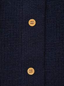 Baby Girl Vintage Korean Style Lace Trim Peter Pan Collar Knitted Cardigan Jacket - Royal Blue - View 5