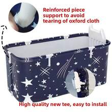 Starry Sky Pattern Foldable Family Swimming Pool, Outdoor Backyard Adult Wading Pool, Large Capacity Water Storage Multi-Function Bathtub - A - View 5