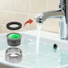 6pcs Faucet Pressure Booster Filter, Suitable For Kitchen, Sink And Bar Faucet, Universal Size, Easy To Replace And Install, Effectively Save Water, Filter Impurities And Prevent Splashing - Multicolour - View 3