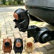 可愛水豚拖車球蓋，可愛卡通動物拖車球保護套，適用於 50mm/5.0cm 標準拖車球，獨特趣味卡車 SUV RV 後方裝飾，耐候拖車蓋 - 查看 2