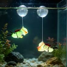 2件組發光潛水員魚缸裝飾品，可愛防水樹脂水下景觀擺飾，螢光水族配件，適用於所有魚缸，創意迷你水生家居桌面裝飾 - 夜光潛水員 - 查看 3