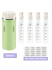 4-In-1 Travel Refillable Bottles, Bathroom Storage Containers, Portable Cosmetics & Shampoo Organizer, Travel Toiletry Containers, 4pcs 30ml Leak-Proof Travel Bottles For Lotion, Shampoo, Conditioner And Perfume, Essential Travel Accessories - Multicolor - View 10