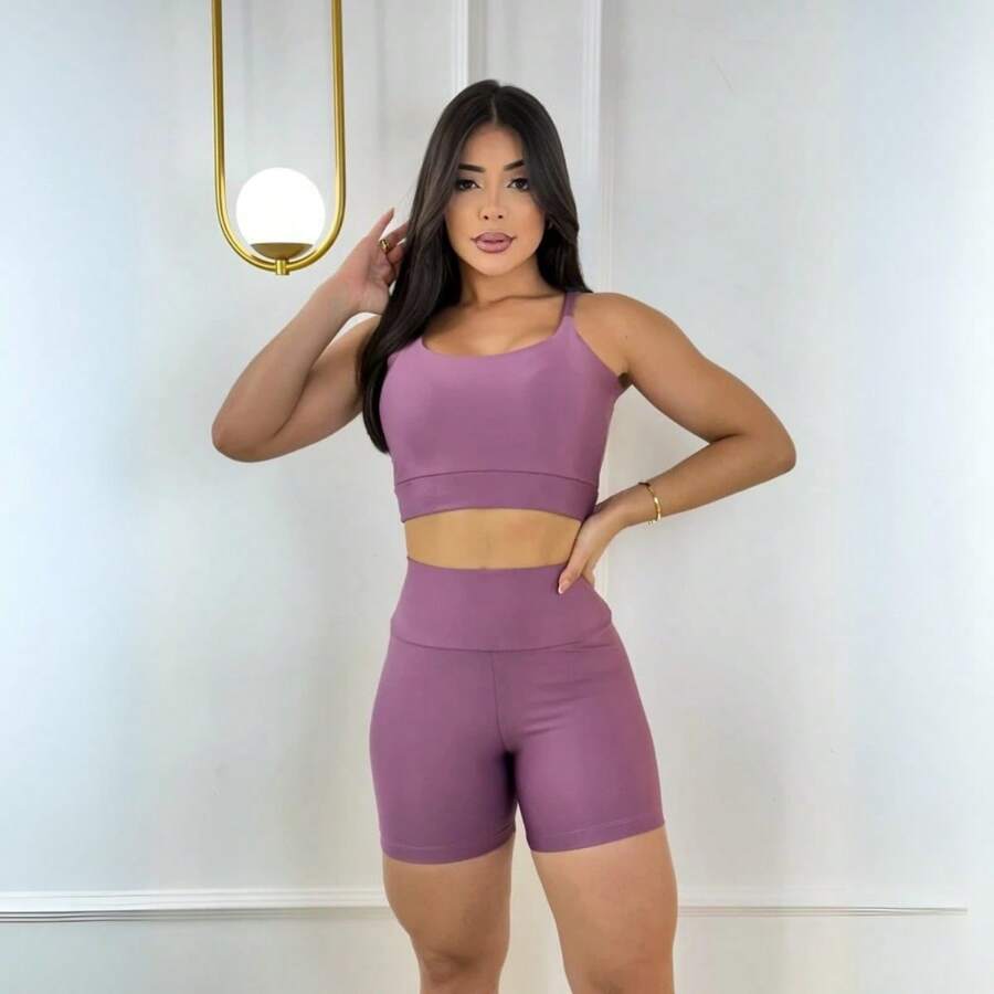 Women Sports Sets - 紫羅蘭色 - 查看 1