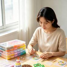 24/48/72/96/120 Colors Pearl Bead Set 2.6mm Mini Fuse Beads Making Tool Kit Multiple Tools Suitable For Beginners Adults Relaxation Art Projects Handicraft Decorations Indoor Decoration Fuse Bead Material - Perler Bead Set - View 5