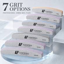 12pcs Professional Nail File Double Sided Dual Grit 80/100/150/180/240 - Multicolor - View 1