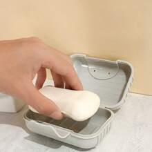 2pcs Portable Travel Soap Boxes With Lids + Bath Sponge, Draining Soap Holder, Bathroom Outdoor Soap Storage Container - Multicolor - View 7
