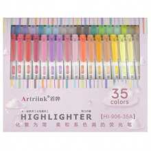 15 Colors Fluorescent Marker Set, Soft Water-Based Dual-Tip Markers, Highlighters, Pens, Drawing, Notebook, Diary, Student Statio, First Day Of School - Multicolor - View 23