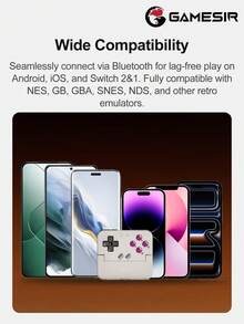 GameSir Pocket Taco Retro Gaming Controller IOS Android Phone Mobile Gamepad For Switch 2/1 Via Bluetooth Connection Vertical Handheld Gaming Experience Portable 600mAh Battery Lightweight Off White And Atomic Purple - View 6
