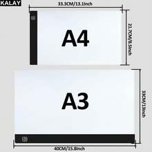 KALAY A4/A3 LED燈光描圖板 鑽石畫燈盤 USB供電 可調亮度燈板套裝附支架,適用於手工藝、紋身轉印、繪畫、素描、動畫、鏤空雕刻,工具配件 - 繪畫板 - 查看 5