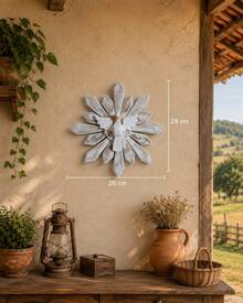 Divino Espirito Santo Pintado A Mão 29 Cm Em Madeira - 1PC - Visão 2