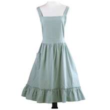 Vintage Victorian Style Apron, Pastoral Linen Apron With Ruffle Trim, Retro Literary Style Pinafore Apron, Casual Loose Mid-Length Apron For Daily Wear - Multicolor - View 15