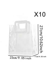 1 pieza/10 piezas Bolsa de regalo de PVC transparente grueso, caja de dulces para recuerdos de boda, bolso - Multicolor - Ver 12