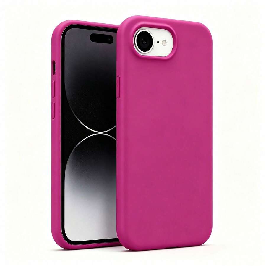 Casing Ponsel Silikon Cair Tahan Benturan Kompatibel dengan iPhone 17E 17 Pro Max 16 15 14 13 12 Mini 11, Lapisan Mikrofiber Lembut Anti Gores, Kompatibel dengan iPhone 8 Plus 7 6s Soft Shell - warna buah naga - View 1