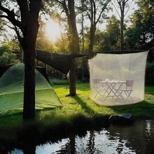 Universal Mosquito Net For Single To King Bed, Rectangular Decorative Canopy, Home Bedroom Bug Protector, Large Size 1PC - Single Door Mosquito Net - White - View 9