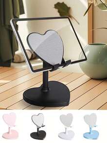 Heart-Shaped Adjustable Foldable Desktop Phone Stand, Adjustable Desktop Phone Holder, Universal Phone And Tablet Desktop Stand - Multicolor - View 3