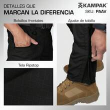 KAMPAK PAAV Tactical Pants Windproof Multipurpose With Compartments - Black - View 4