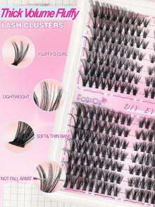 FQBFQB 252pcs Cluster Lashes, Eyelash Clusters Ultra-Natural Look And Thin And Ultra-Soft Fake Eyelashes And Ultra-Light, Anime Lashes, Reusable, False Eyelashes For Beginners For Daily Life And Dates And Parties And Music Festivals And - View 5