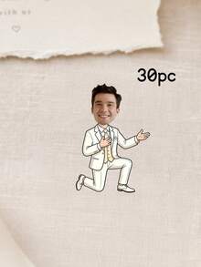 30/72/120pcs Stiker Kartun Foto Kustom, Stiker Karakter Pasangan Kustom untuk Gelas Minuman, Suvenir Pernikahan, Pesta Lajang, Dekorasi Pesta Pertunangan - MultiWarna - View 21