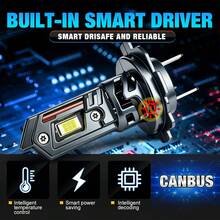 TOAUTO 2pcs H7 LED Headlight Bulbs CANBUS H4 H11 HB3 9005 HB4 9006 1:1 Halogen Size Plug And Play Car LED Fog Lights 160W 80000LM 12V-24V - A - View 7