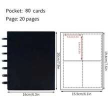 Álbum de Cartões Furo de Cogumelo para Photocards de Idols Fotos 3 Polegadas 4 Grid Portátil Resistente - A - Visão 9