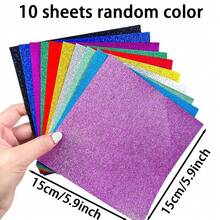 Glitter Gold Foil Paper, Gold Powder Paper Non-Shedding Handmade DIY Origami Frosted Paper - Multicolor - View 8