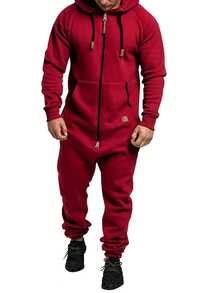 Clothes For Men, Home Pajamas, Camping Pajamas,  Men, Mens Clothes, Jumpsuit Men, Mens Winter Clothes, Christmas, Local Warehouse, And Closeout - Green - View 11