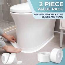 [Buy 1 Free1] 2 Roll Caulk Tape,Self-Adhesive Waterproof Caulking Tape - Caulking Sealant Tape For Kitchen, Countertop, Bathroom, Sink, Shower, Bathtub, Toilet Edge Protector With Sealing Tool - 1pc [2.2cm*3.2cm] - View 1
