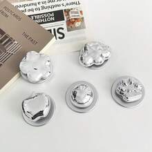 Dudukan Ponsel Magnetik Berbentuk 3D Warna Perak Metalik, Bentuk Cakar Kucing, Bunga, Apel, Persegi, Dapat Ditarik, Kompatibel dengan MagSafe - MultiWarna - View 6