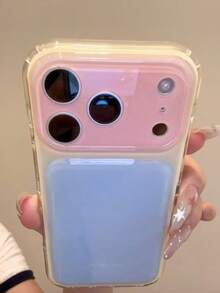 韓系高級夏季多巴胺果凍色塊 Zuo Li 手機殼，適用 17 Pro Max、Apple 16 新機、15 Pro，女款 16pm 極簡個性化 17 全包覆 Pro 防震 - 藍色 - 查看 3