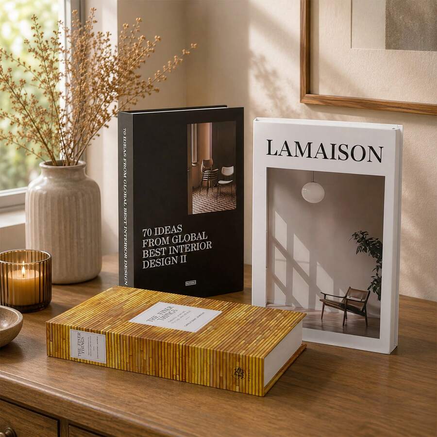 3 Sets Paper Aesthetic Decorative Books, Coffee Table Decorative Books - Faux Decorative Books For Decoration - Home Desktop Decoration - Bedside Table Decoration - Home Bookshelf Decoration - one-size - View 1