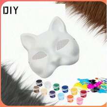 مجموعة صنع قناع وجه القطة DIY، تشمل اللباد، تصميم حيواني بأسلوب يدوي، مجموعة أقنعة ملونة للتنكر، مناسبة لأزياء هالوين وحفلات الكرنفال ولعب الأدوار والعطلات (مجموعة DIY يدوية، إكسسوارات أزياء هالوين) - متعدد الألوان - مشاهدة 2