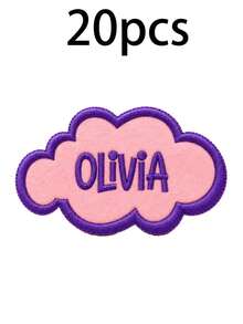 Custom Cloud Name Patch, Cute Personalized Badge For Bags, Jackets And Hats, Customized Text Label, Customizable Fashion Accessory Gift For Friends, Birthday, Halloween, Thanksgiving And Christmas, Embroidery Hook And Loop - Style C - View 15